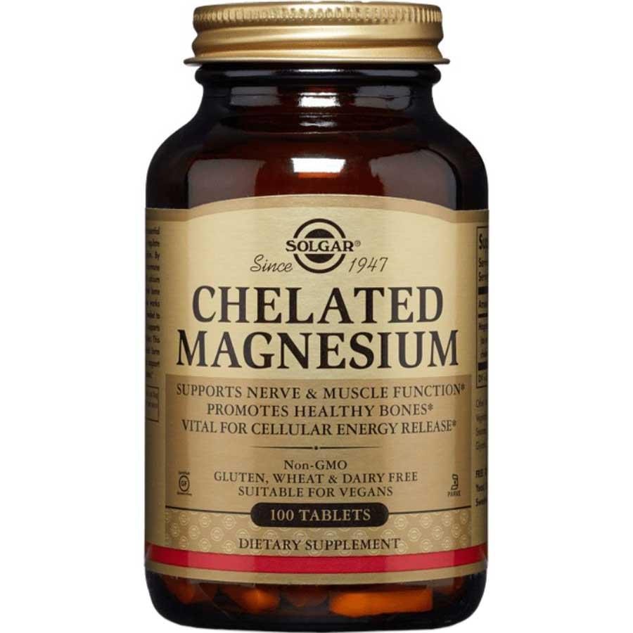 Solgar Chelated Magnesium 100 Tablets For Muscle, Nerve & Energy Support
