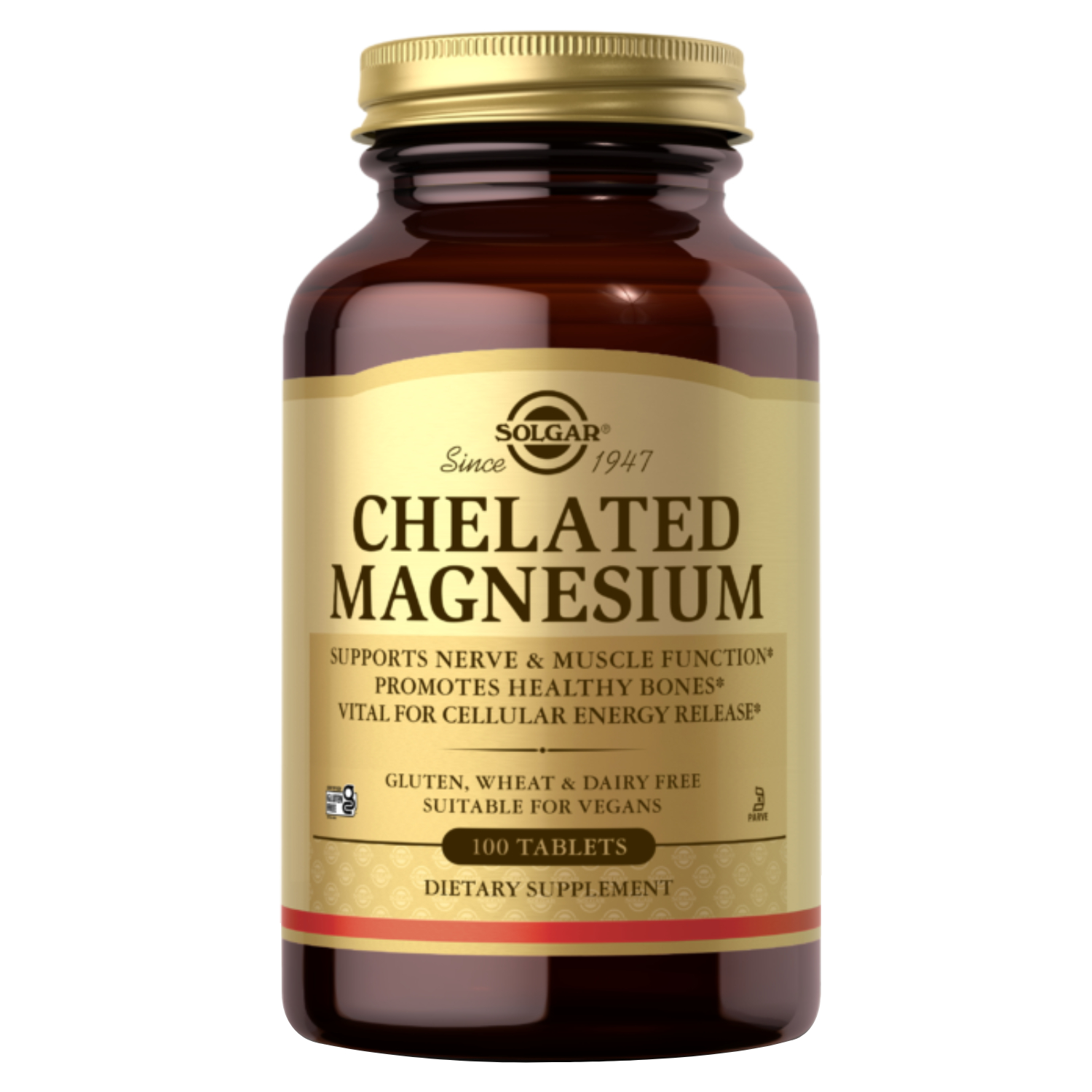 Solgar Chelated Magnesium 100 Tablets For Muscle, Nerve & Energy Support