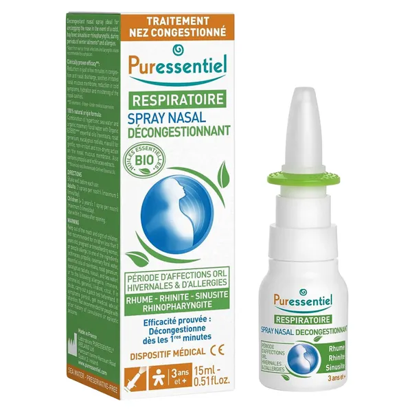 Puressent Respiratory Hypertonic Nasal Spray 15ml (122314)