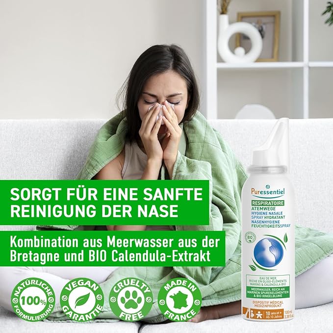 Puressent Respiratory Nasal Hygiene Hydrate Spray 100ml (802248)