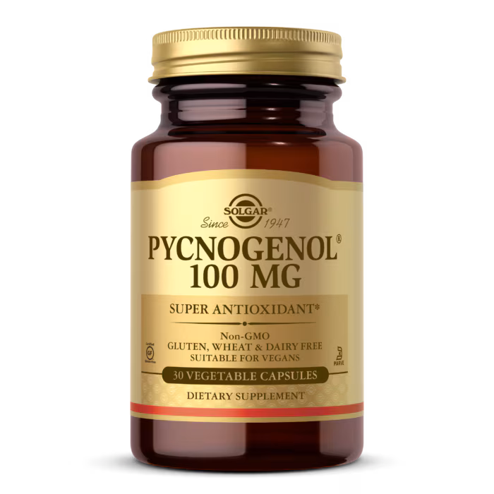 Solgar Pycnogenol 100mg 30 Capsules For Antioxidant & Circulation Support