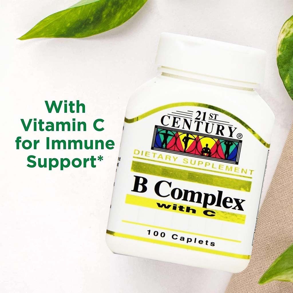 21st Century B-complex With Vitamin C Tablets For Energy & Immune Support 30's