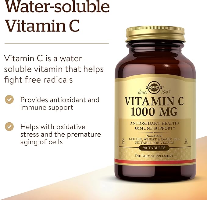 Solgar Vitamin C 1000mg Tablets 90's (105330)