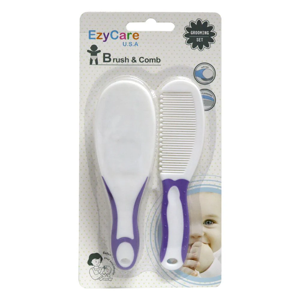 Ezycare Baby Brush & Comb Set For Gentle Hair Grooming 11804