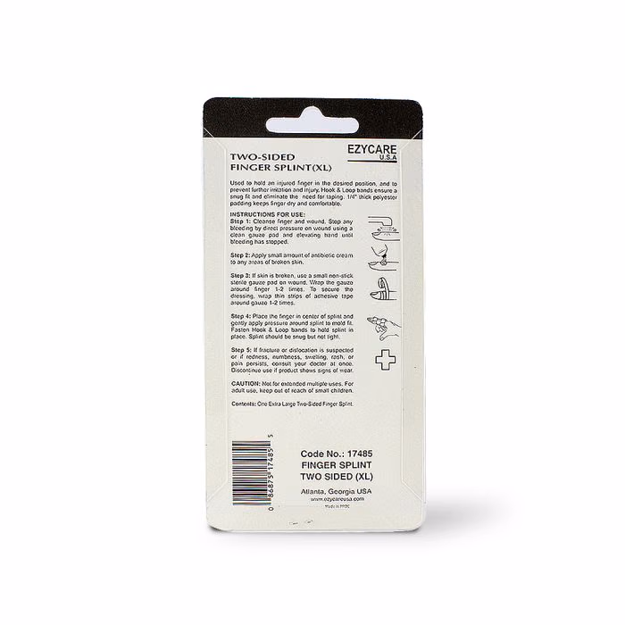 Ezycare Two-sided Finger Splint Xl For Finger Support 17485