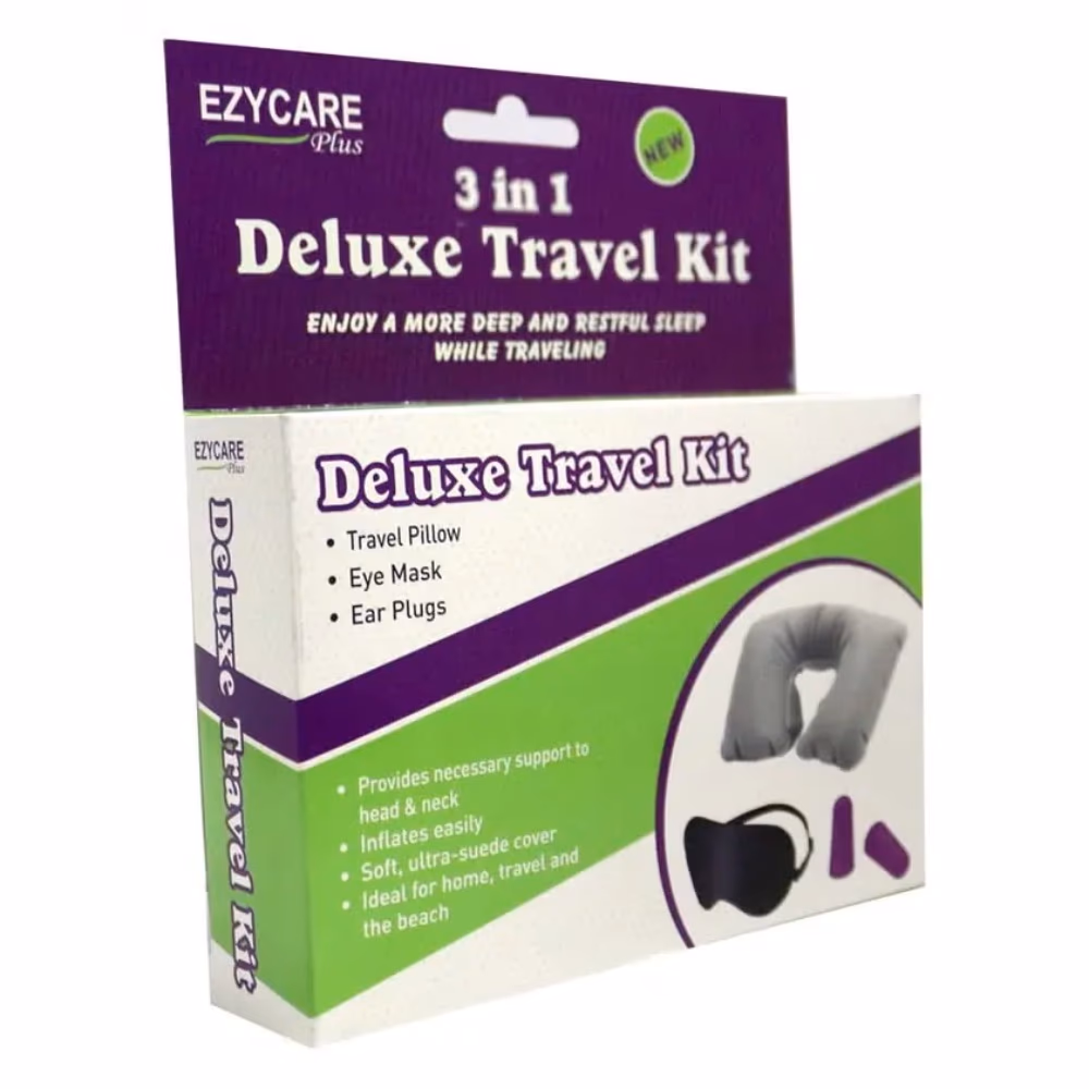 Ezycare 3-in-1 Deluxe Travel Kit For Personal Care On The Go 18493