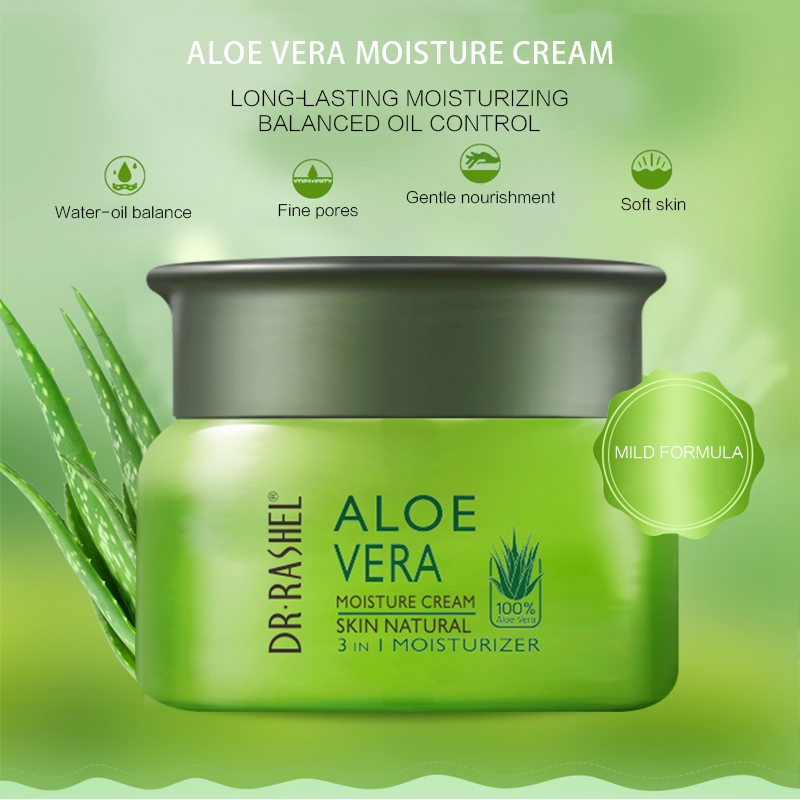 Dr. Rashel Aloe Vera Moisturizing Cream 50g For Hydration & Skin Soothing