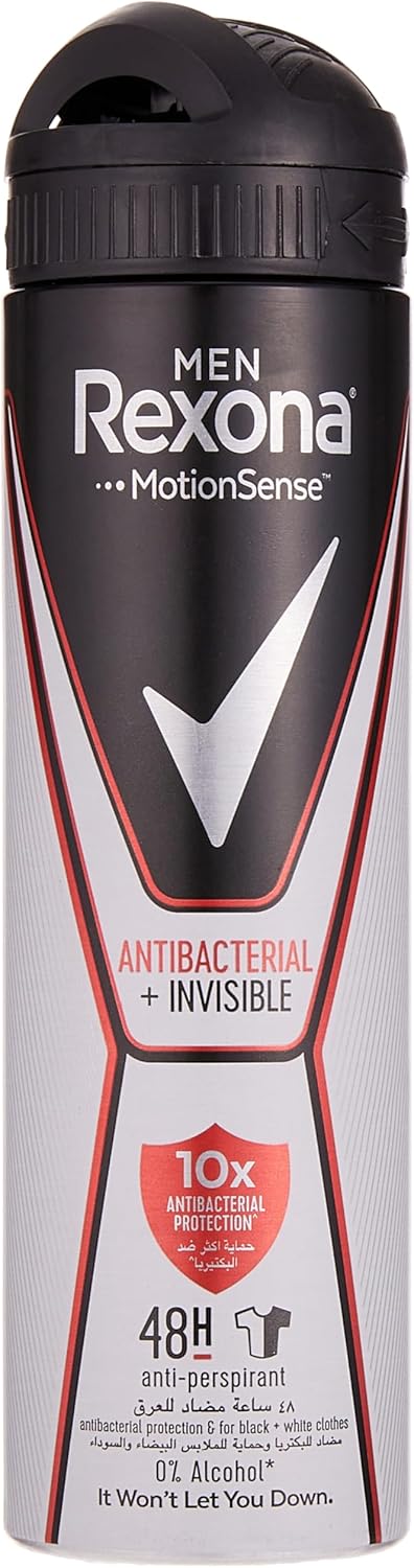 Rexona Aerosol Anti-perspirant Antibacterial Protection For Men, 150 Ml (6-pack)