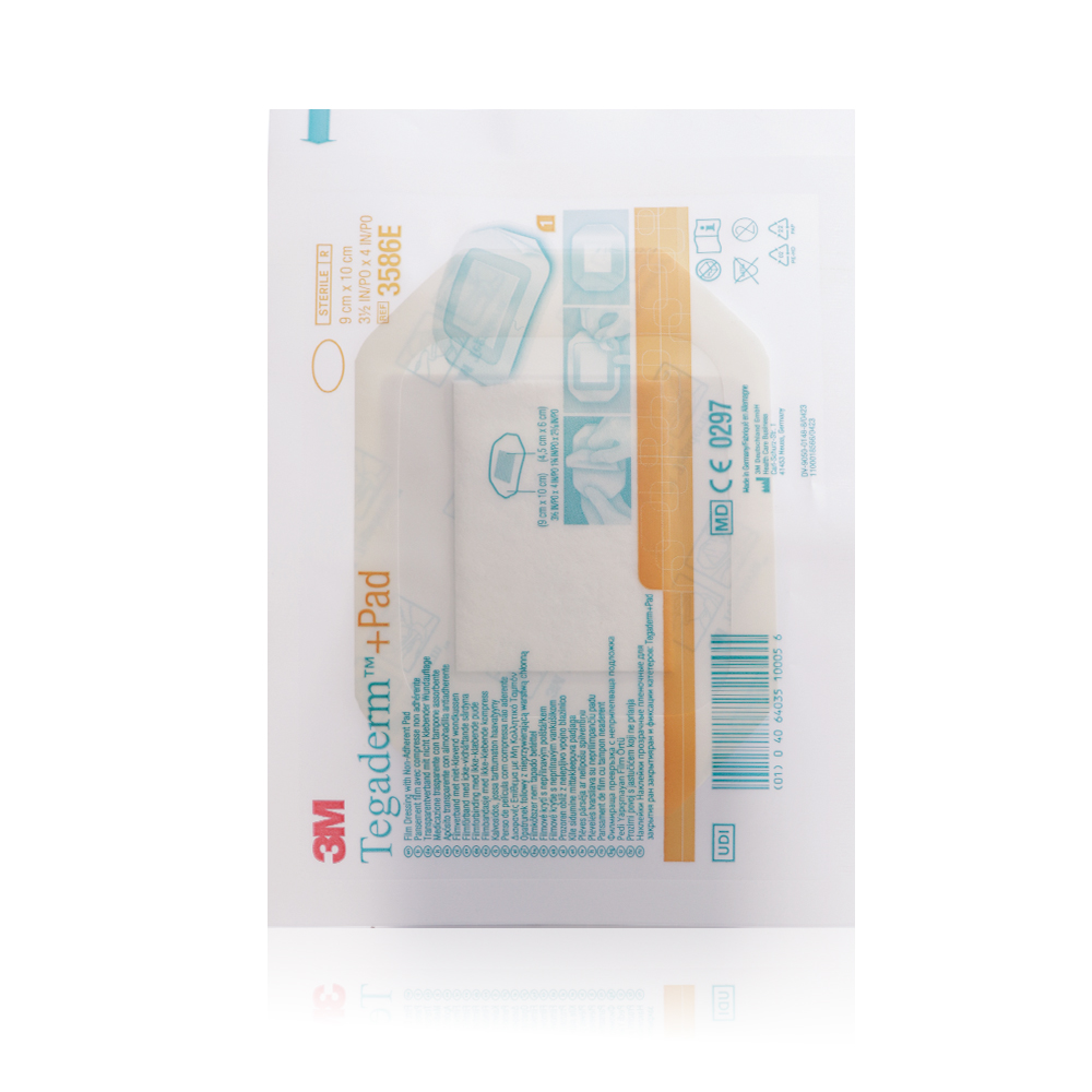 3m Tegaderm +pad Film Dressing With Non-adherent Pad 9cm X 10cm, 1 Piece – Waterproof Wound Protection
