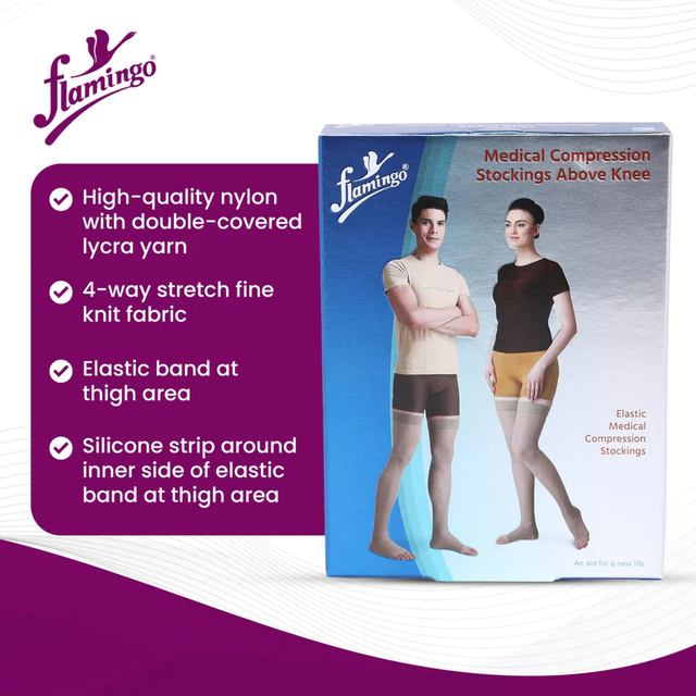 Flamingo Medical Comp Stockings Above Knee Class 1-medium