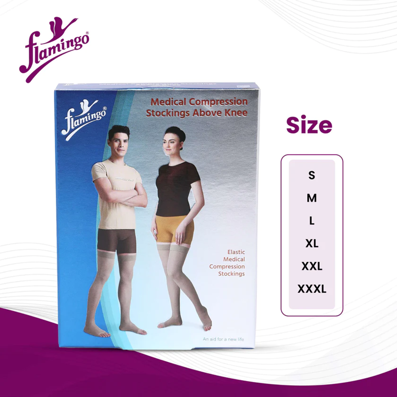Flamingo Medical Comp Stockings Above Knee Class 1-large