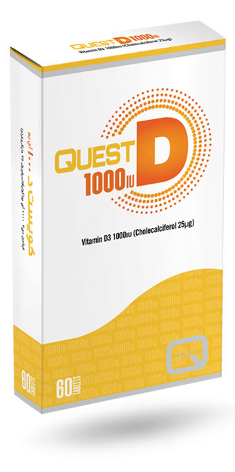 Quest-d 1000 Iu Vitamin D3 Supplement Tablets, Pack Of 60's
