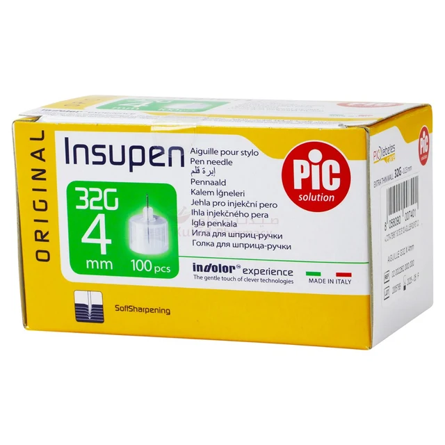 Pic Insupen Pen Needles 32g X 4mm 100's – Ultra-fine Insulin Pen Needles For Comfortable Injection