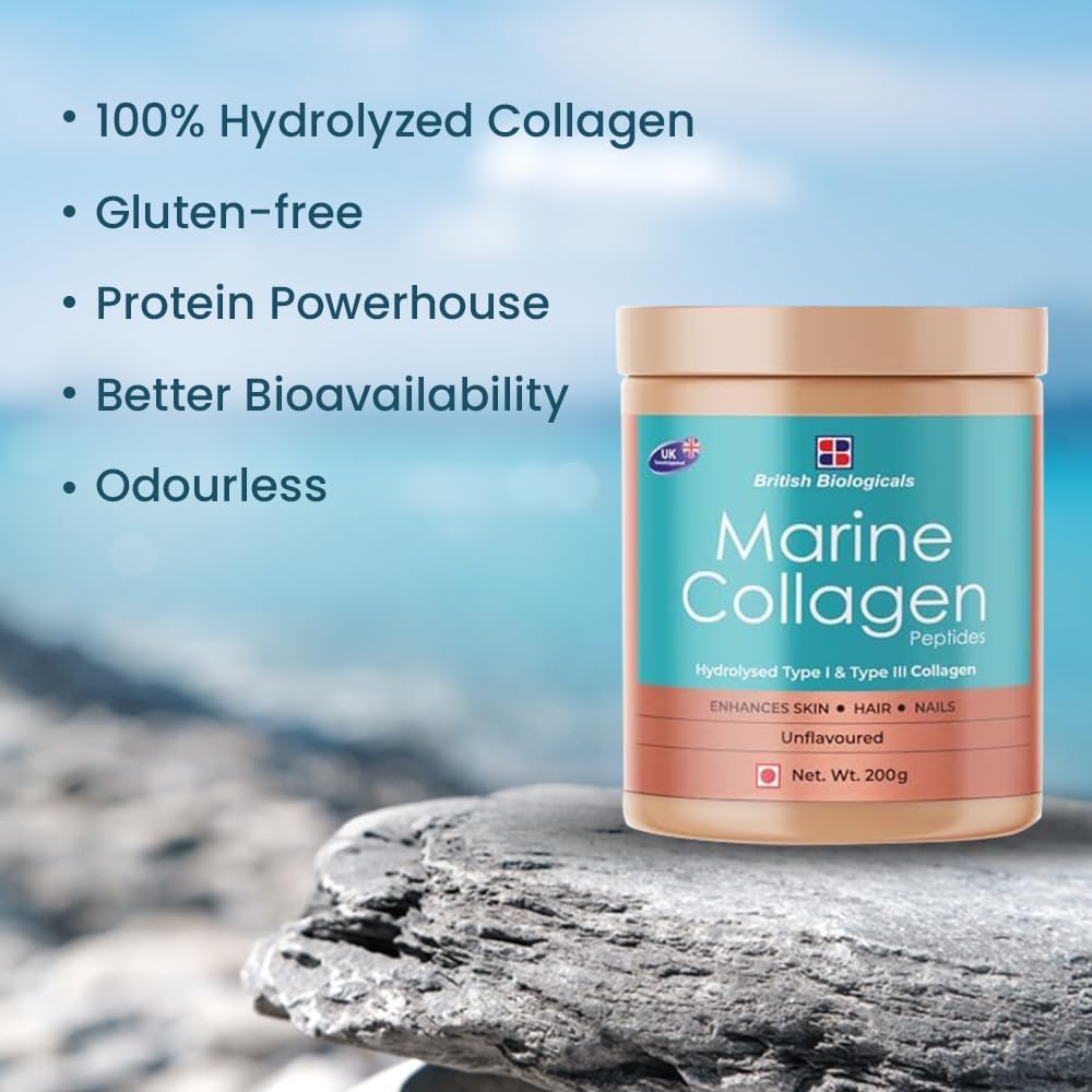 British Biologicals Marine Collagen Powder Unflavoured 200 G