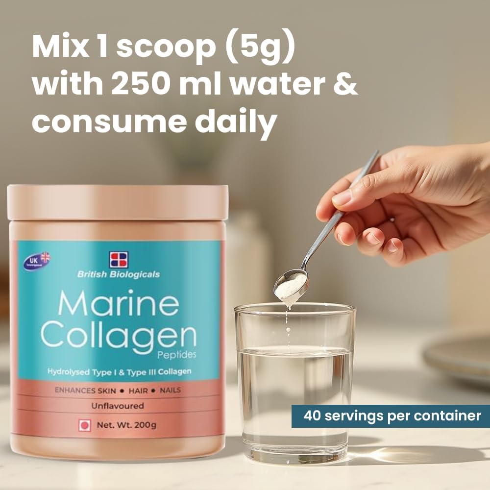 British Biologicals Marine Collagen Powder Unflavoured 200 G