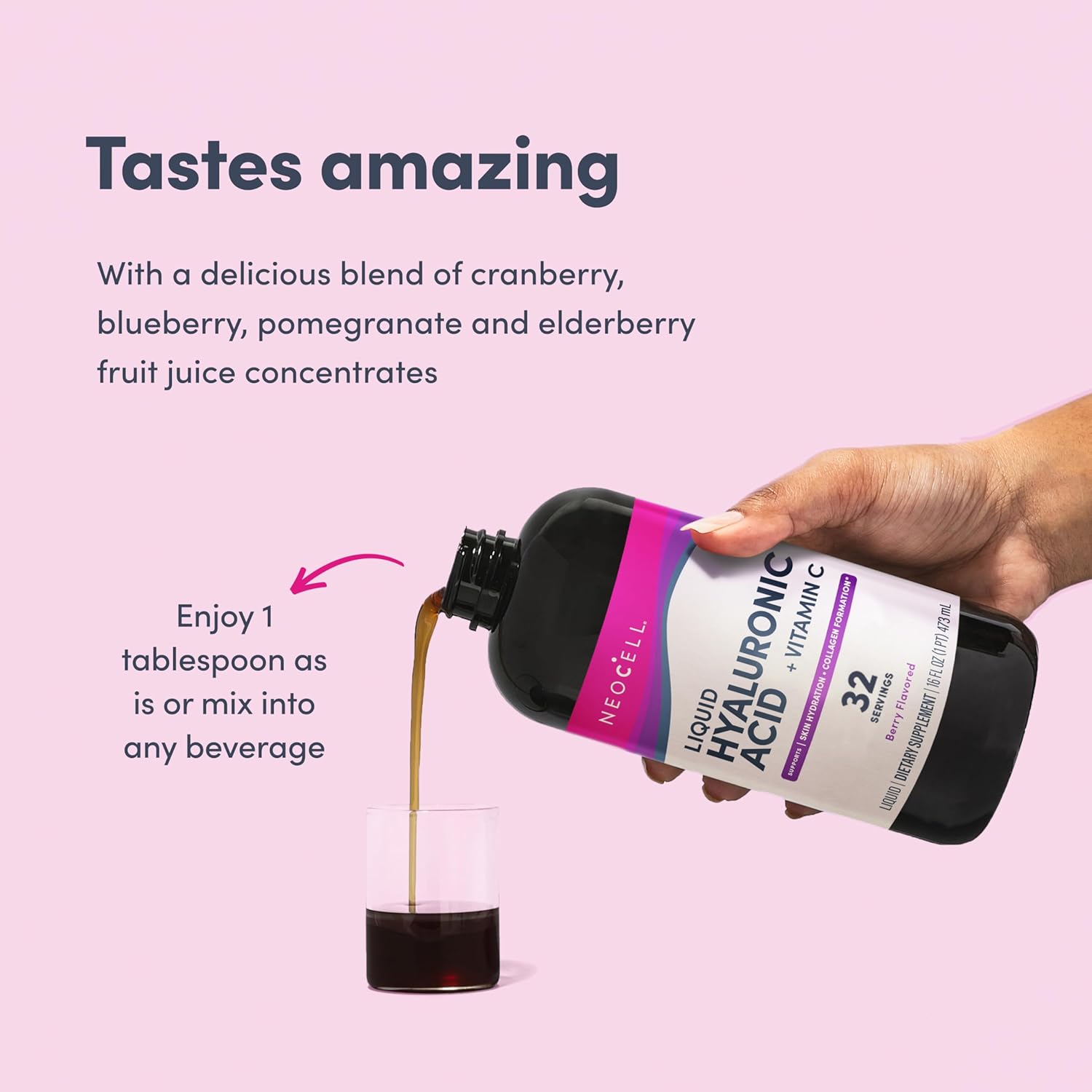 Neocel Hyaluronic Acid Blueberry Liquid 473ml