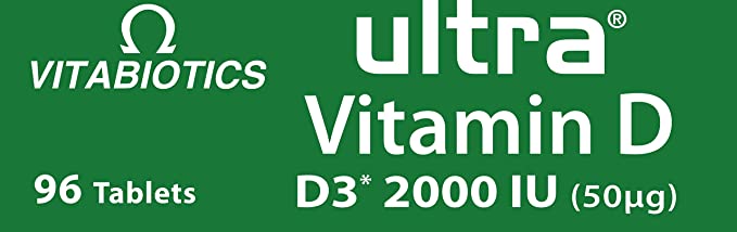 Vitabiotics Ultra Vitamin D3 2000 Iu Tablets 96`S