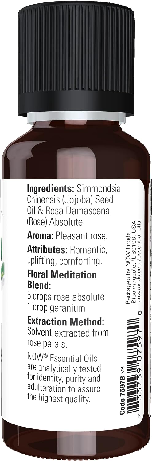 Now Essential Oils, Rose Absolute Oil 5% Blend, 30 Ml
