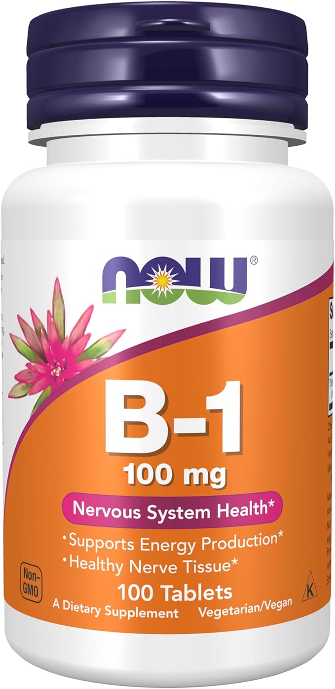 Now Vitamin B1 (thiamine) 100 Mg Tablets 100’s