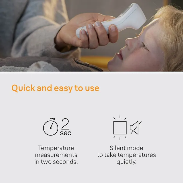Braun Sensian 3 Non-contact Forehead Thermometer Bnt050ee White For Accurate Fever Measurement