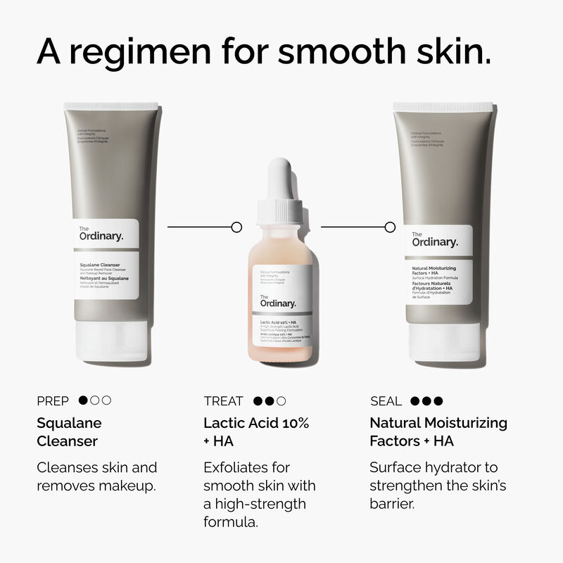 The Ordinary Lactic Acid 10% + Ha 2% Serum 30ml For Gentle Exfoliation & Skin Renewal