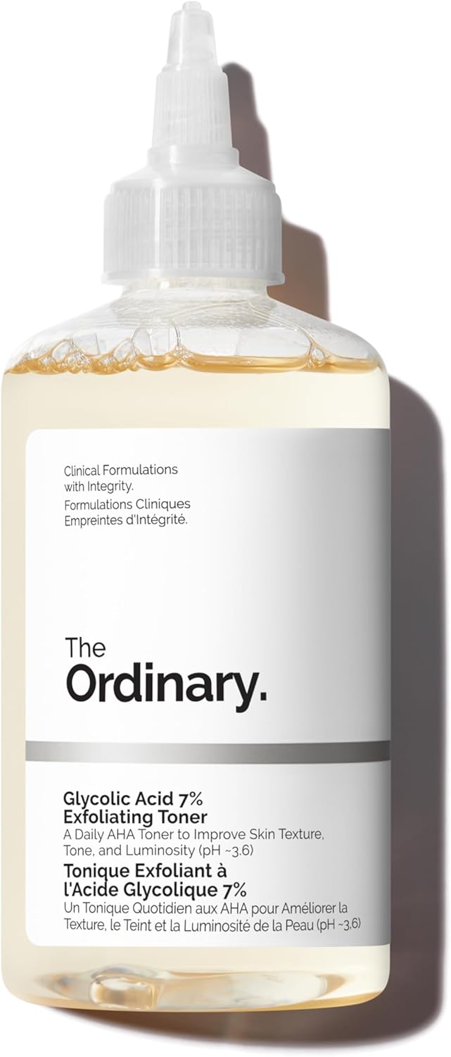 The Ordinary Glycolic Acid 7% Toning Solution 240ml For Gentle Exfoliation & Skin Brightening
