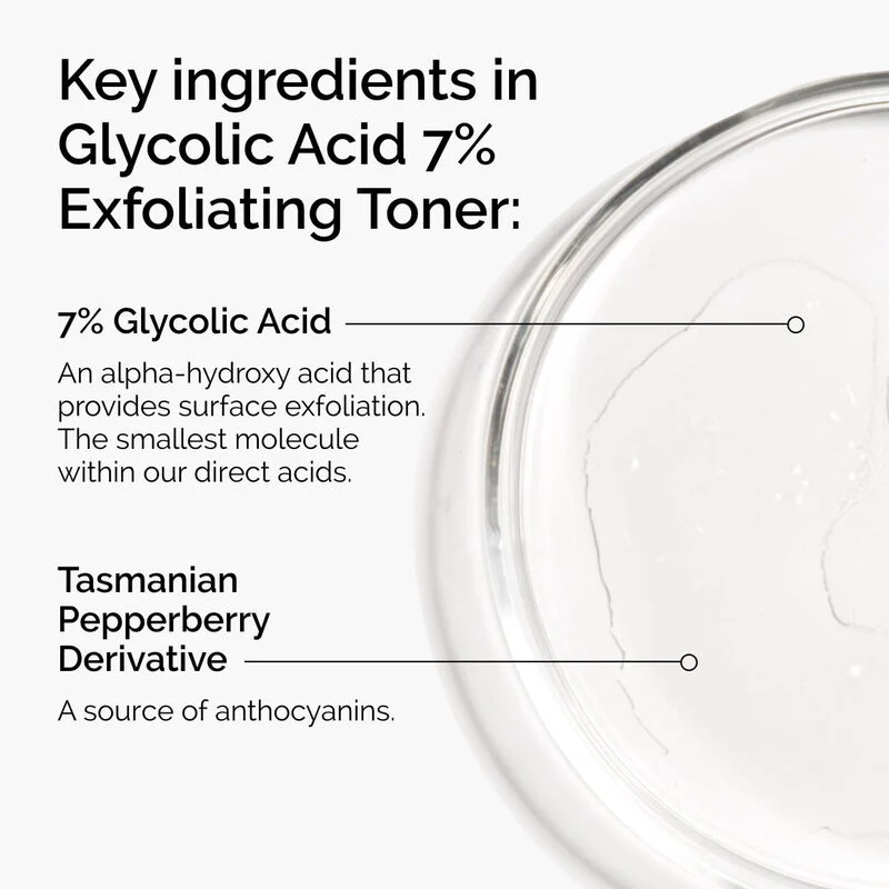 The Ordinary Glycolic Acid 7% Toning Solution 240ml For Gentle Exfoliation & Skin Brightening