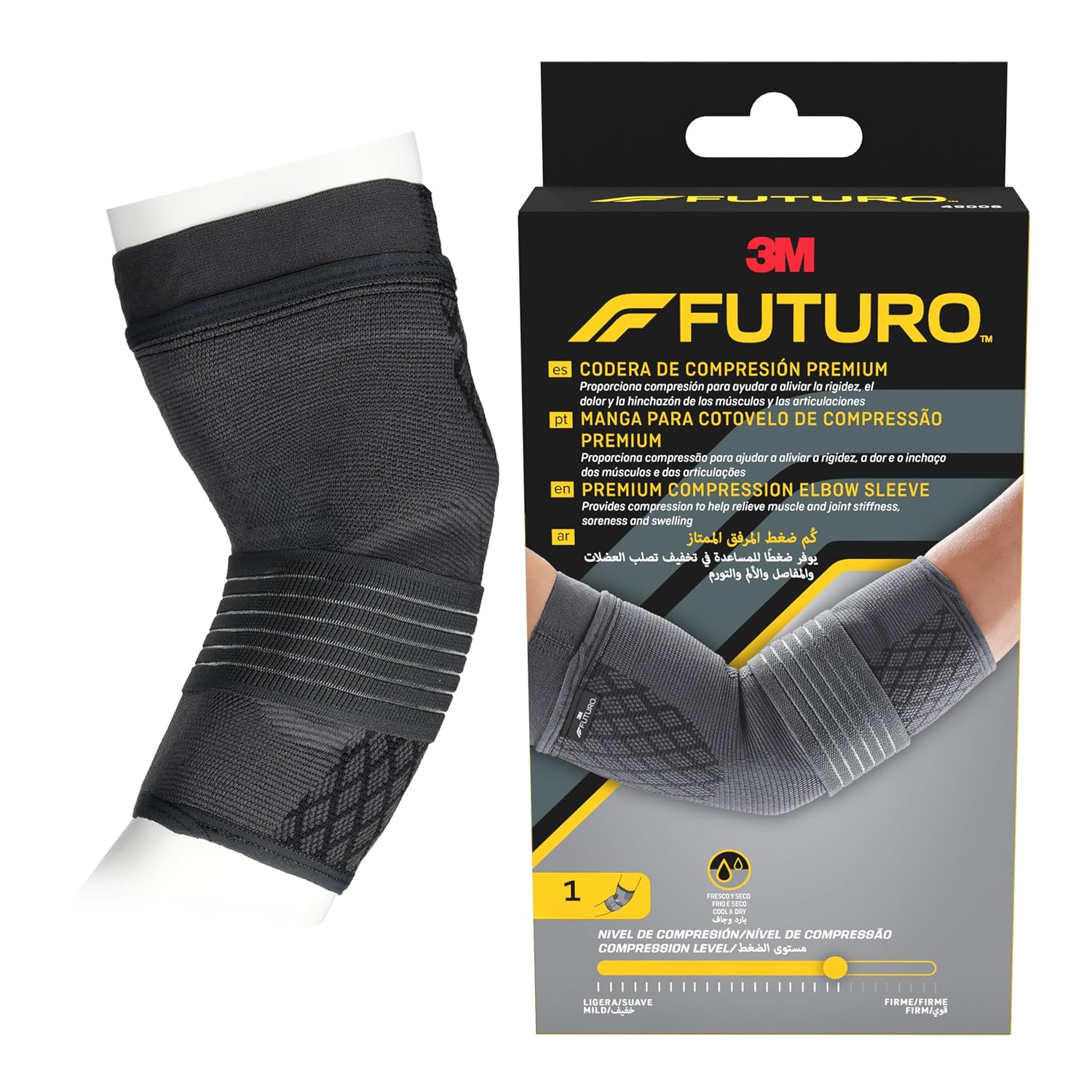 Futuro Premium Compression Elbow Sleeve Large/xl 27.9-33cm For Elbow Support