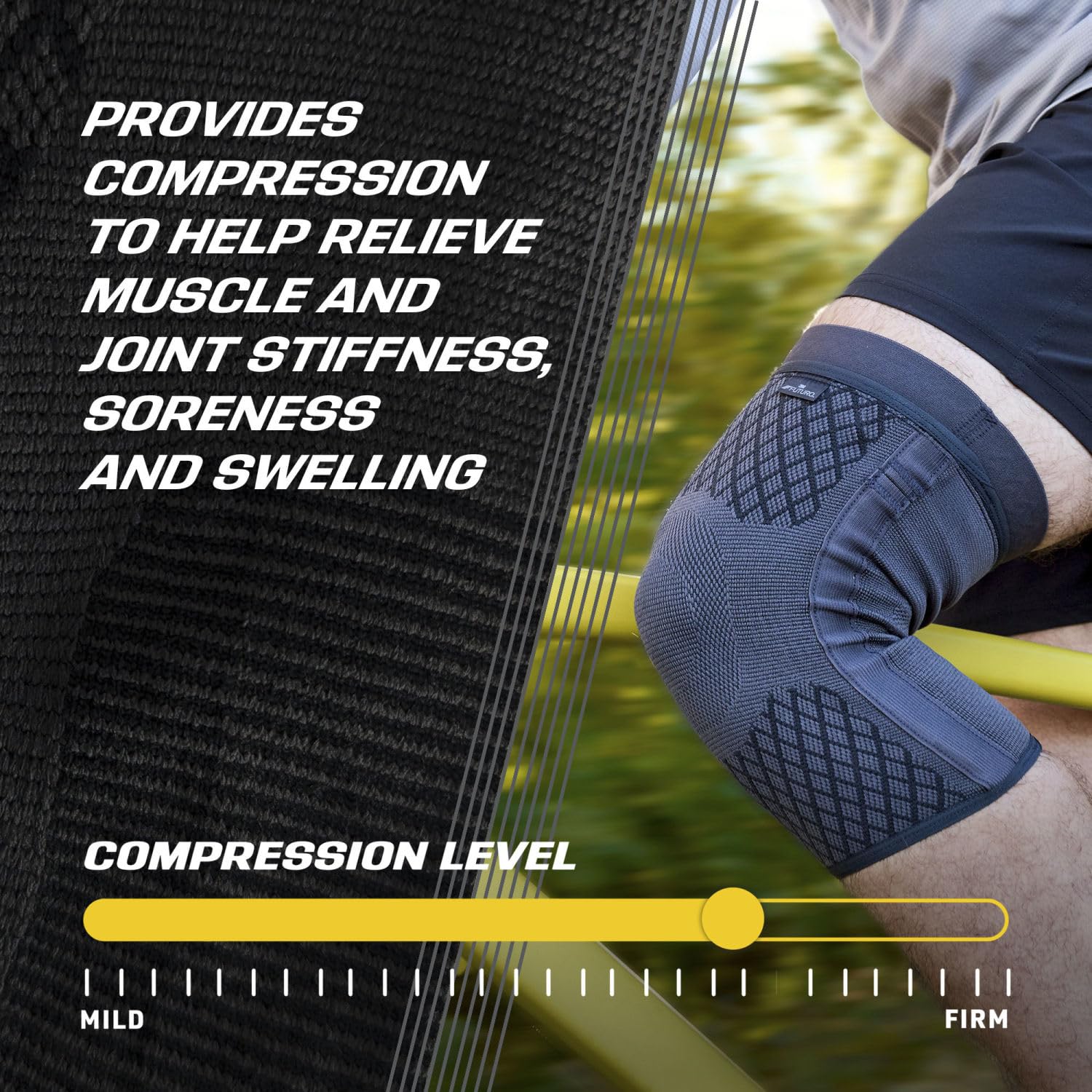 Futuro Premium Compression Knee Sleeve With Stabilizers Medium 36.8-43.1cm For Knee Support