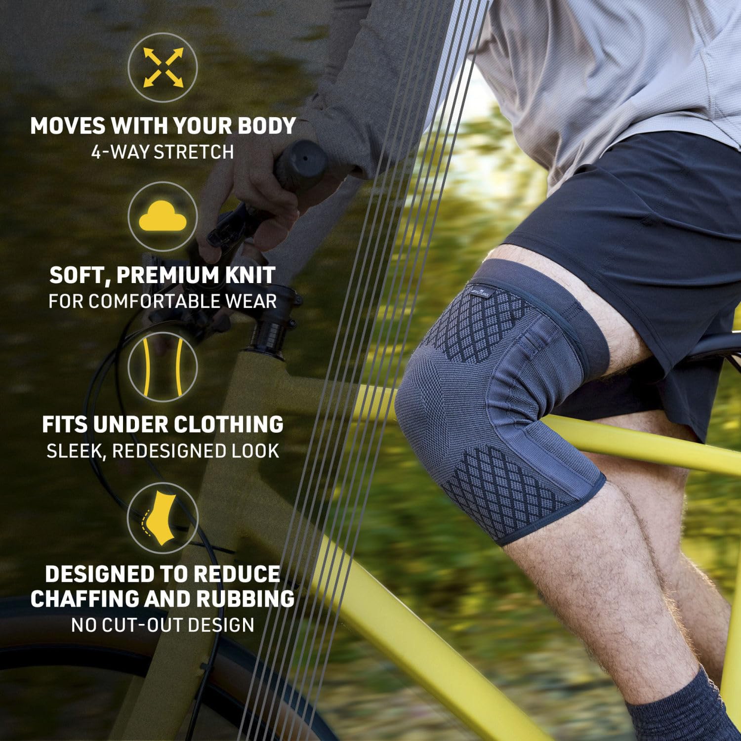 Futuro Premium Compression Knee Sleeve With Stabilizers Large 43.1-49.5cm For Knee Support