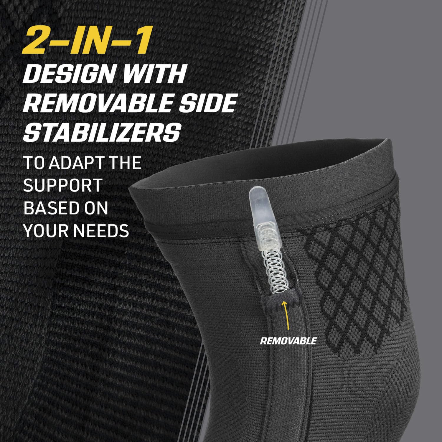 Futuro Premium Compression Knee Sleeve With Stabilizers Large 43.1-49.5cm For Knee Support