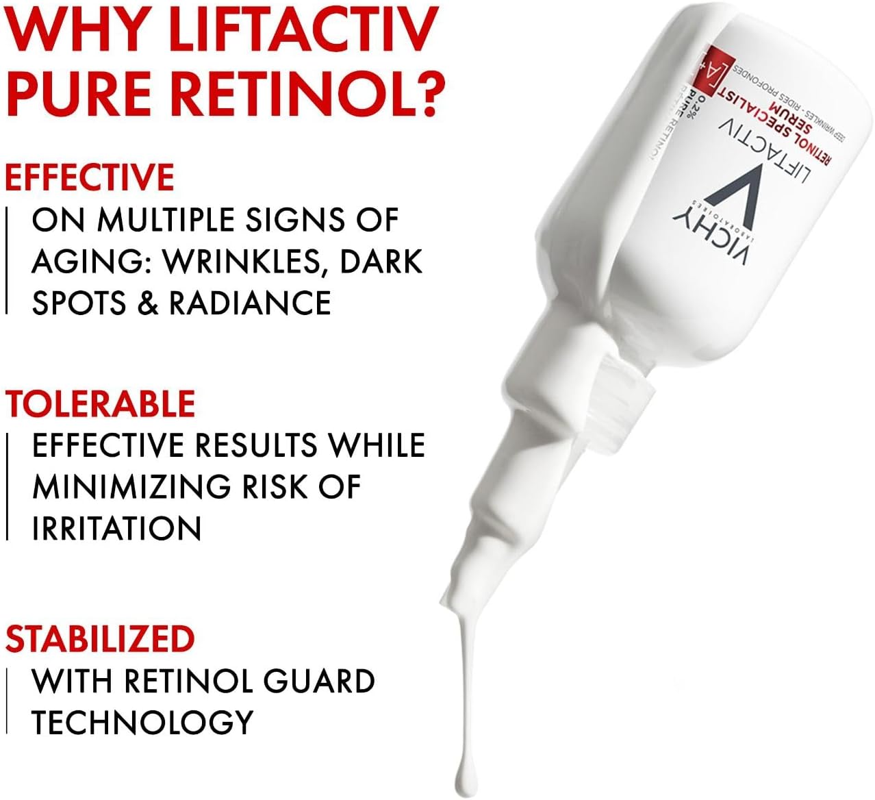 Vichy Liftactiv Retinol Specialist Serum 0.2% Pure Retinol 30ml – Targets Deep Wrinkles & Uneven Skin Texture