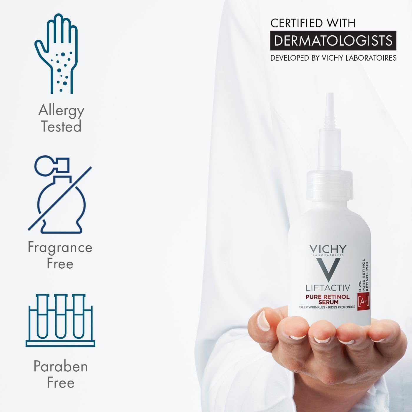 Vichy Liftactiv Retinol Specialist Serum 0.2% Pure Retinol 30ml – Targets Deep Wrinkles & Uneven Skin Texture