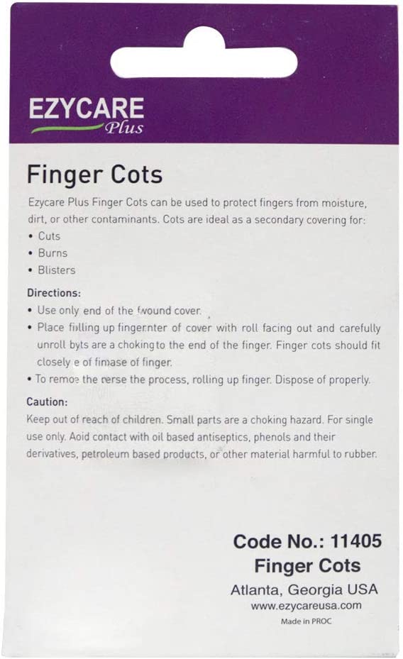 Ezycare Latex Finger Cots 12`S