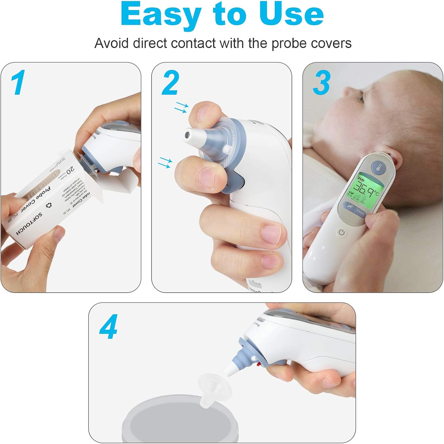 Safecare Ear Thermometer Probe Cover 200's