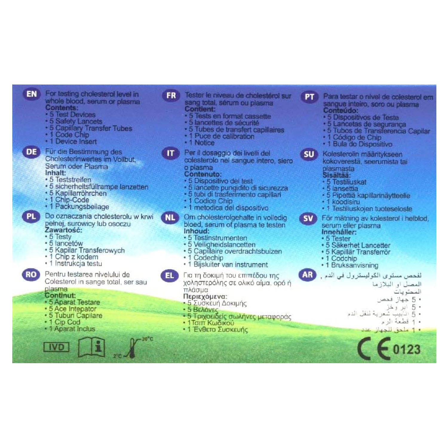 Mission 3-in-1 Total Cholesterol Test Strips For Home Testing 5's