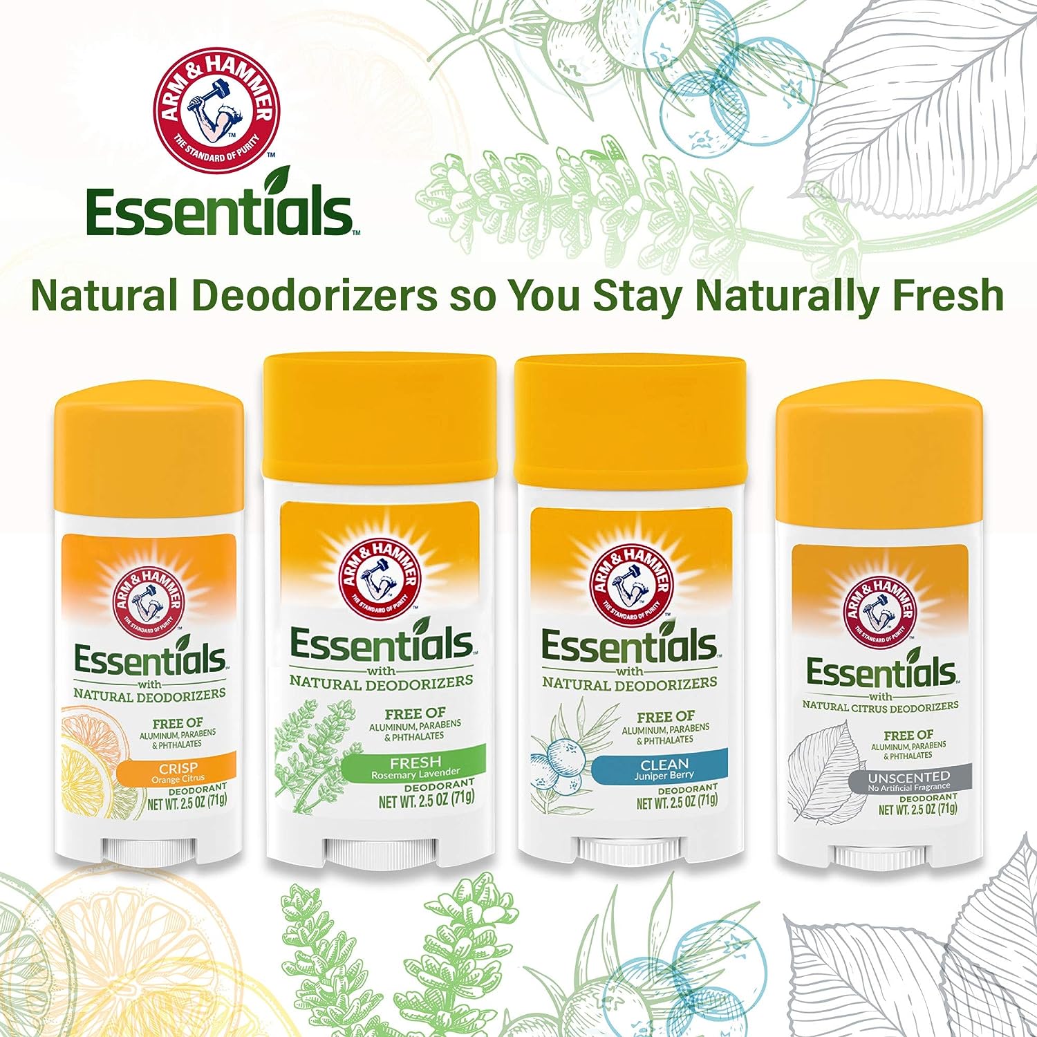 Arm & Hammer Essentials Deodorant Stick Fresh