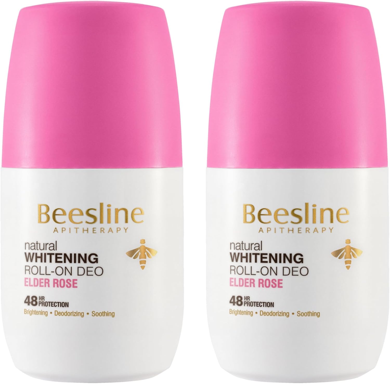 Beesline Whitening Roll-on Deodorant 48h Elder Rose 2 X 50ml (1+1 Free) – Brightening, Sweat & Odour Protection