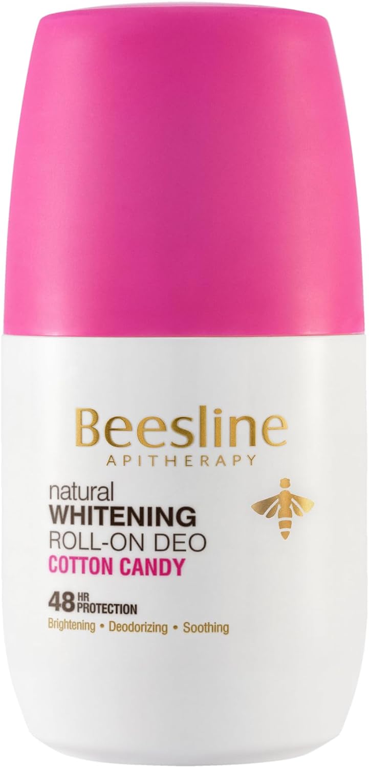 Beesline Whitening Roll-on Deodorant 48h Cotton Candy 2 X 50ml (1+1 Free) – Brightening, Sweat & Odour Protection