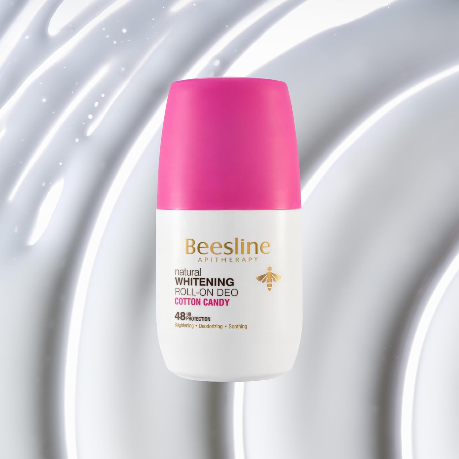 Beesline Whitening Roll-on Deodorant 48h Cotton Candy 2 X 50ml (1+1 Free) – Brightening, Sweat & Odour Protection