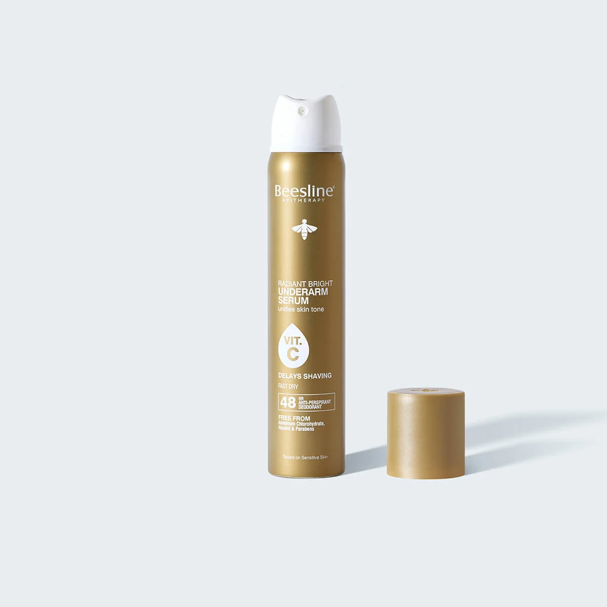 Beesline Radiant Bright Underarm Serum Hair Delaying 2 X 150ml (1+1 Free) – 48h Sweat Protection, Brightening & Hair Regrowth Delay