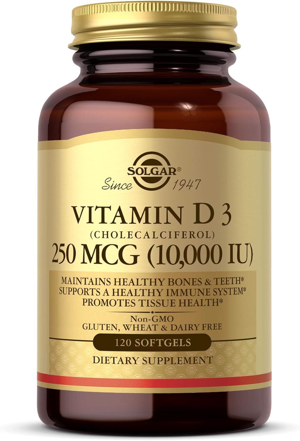 Solgar Vit D3 10000 Iu Cholecalciferol Softgels 120s (35872)
