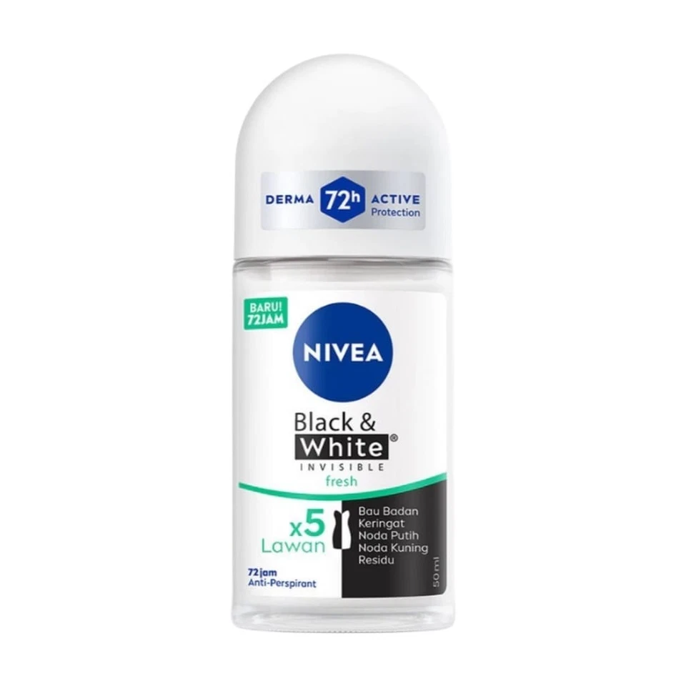 Nivea Black & White Invisible Antiperspirant Roll-on, 50 Ml (88670)