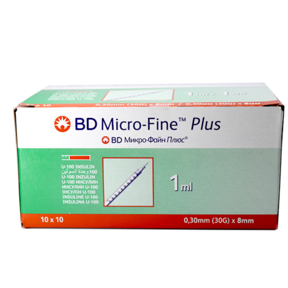 Bd Micro-fine Plus U-100 Insulin Syringe 1 Ml