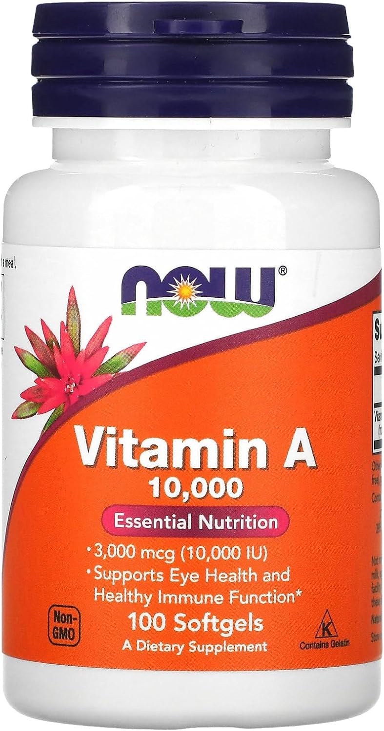 Now Vitamin A 10,000 Iu - 100 Softgels