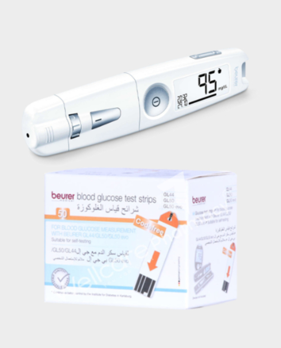 Beurer Gl 50 Glucose Monitor White + Strips 50's