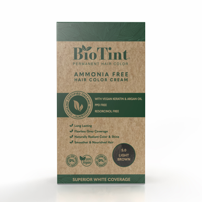 Biotint Permanent Hair Color 5.0 Light Brown Single Pack (191092)