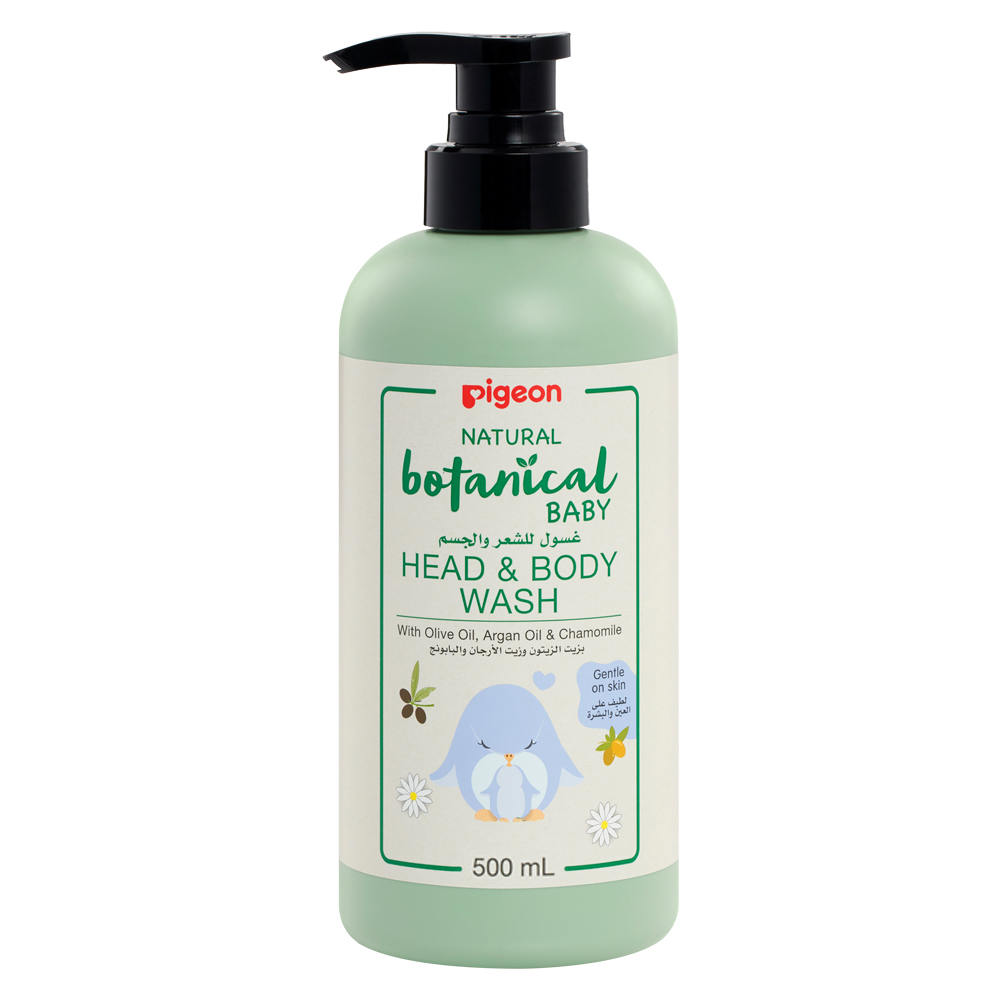 Pigeon Natural Botanical Baby Head & Body Wash 500 Ml