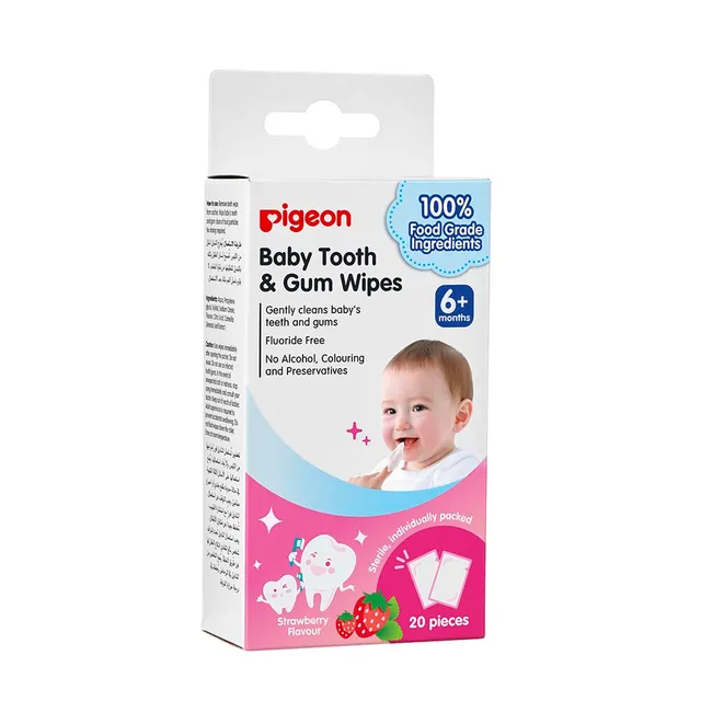 Pigeon Baby Tooth & Gum Wipes Strawberry (pack)
