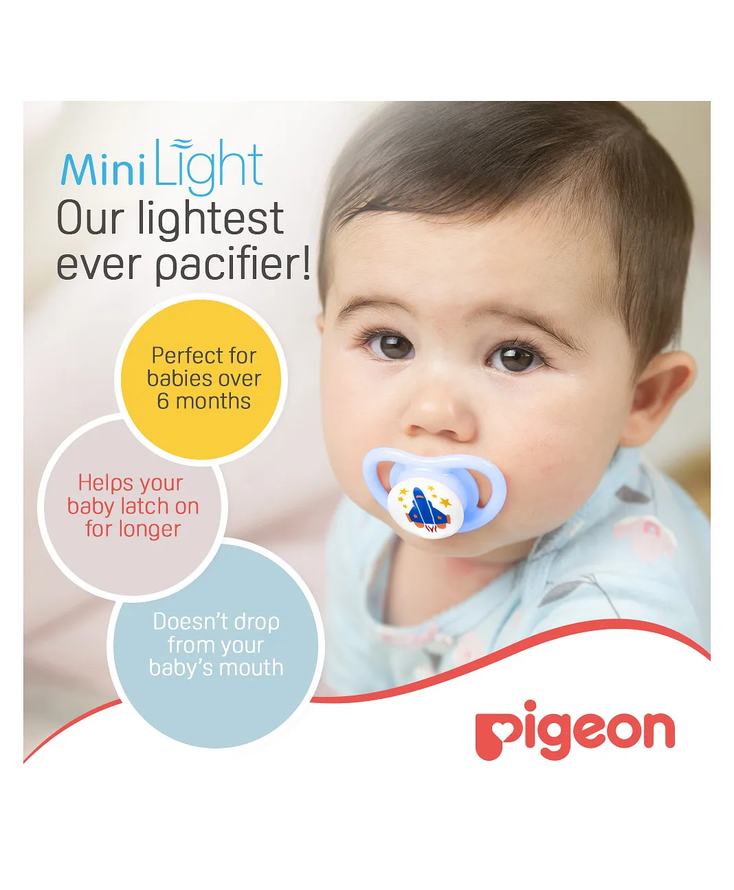 Pigeon Minilight Pacifier Size M (boy)